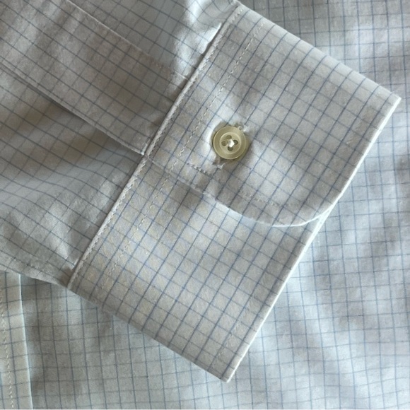 Brooks Brother Classic Button Down Mens Shirt Size 16 1/2 - 34 Blue and White - Picture 5 of 13